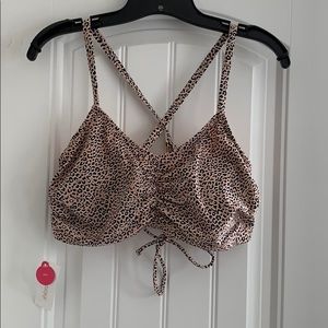 Xhilaration cheetah print bikini top.